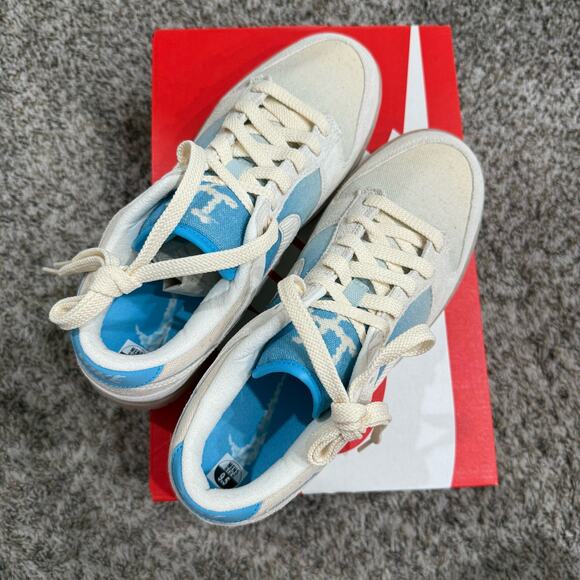NIB Dunk Low Pale Ivory and Baltic Blue sz 9.5 - Picture 7 of 8